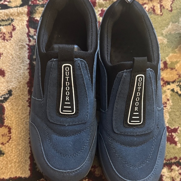 Men's Blue Slip-On Loafers - Picture 1 of 6